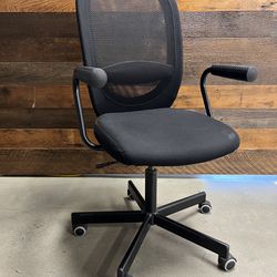 FLINTAN Office chair with armrests, black - IKEA