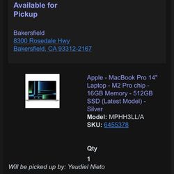 MacBook Pro 14” M2 