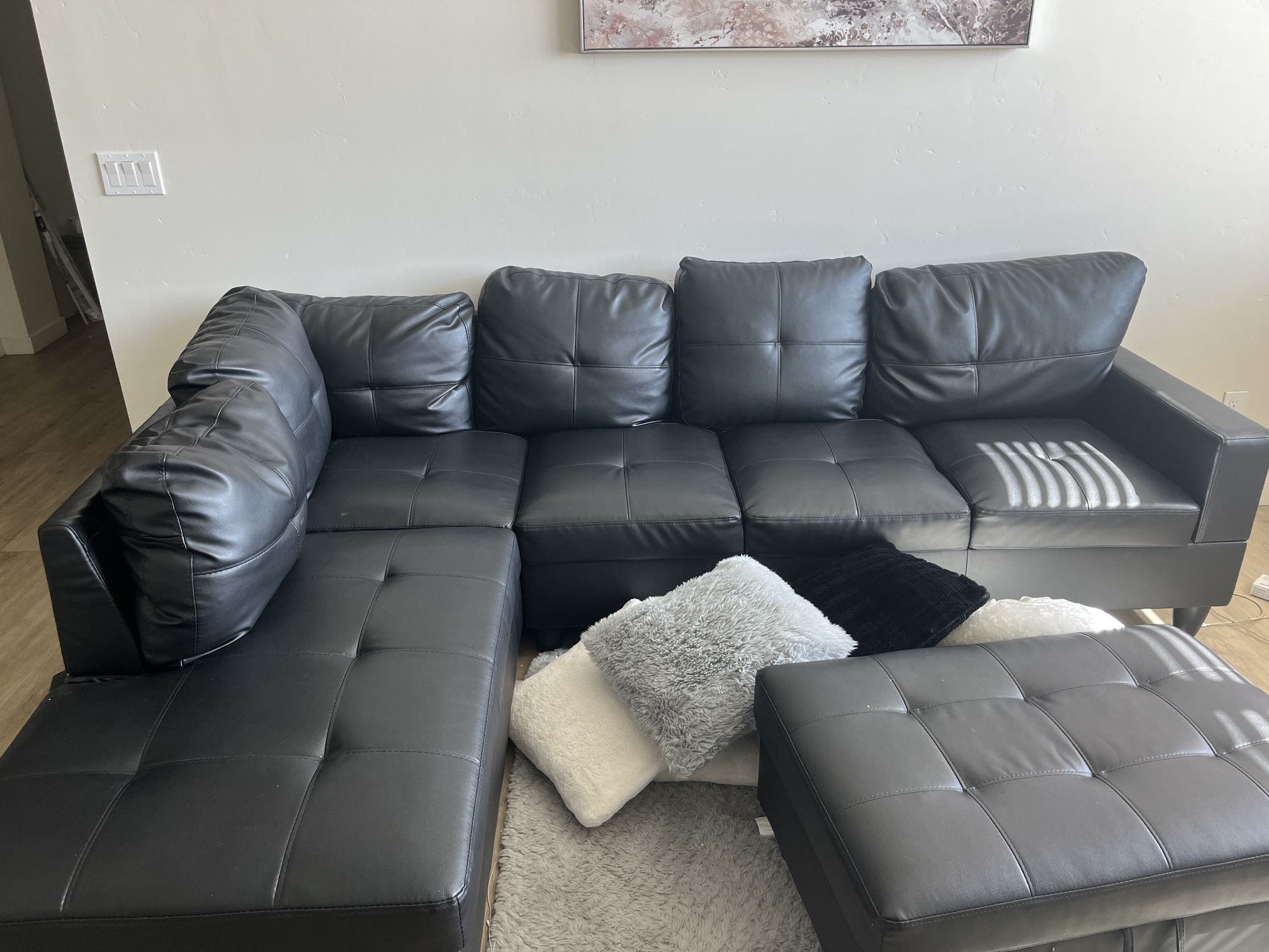 Black Leather Couch
