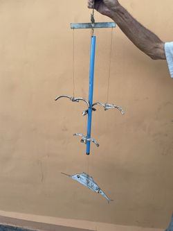 Handmade Fish and Seagulls Metal Wind Chime