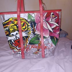 Ed Hardy Tiger Rose Tote Bag