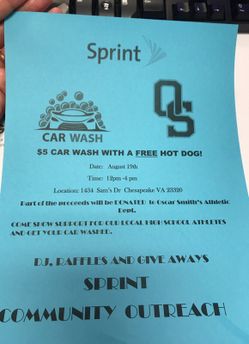 Car Wash with FREE HOTDOG