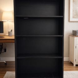 Tall Dark Espresso 5-Shelf Bookcase - Clean Traditional Style