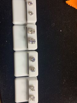 925 Diamond Earrings Pass Diamond Testers