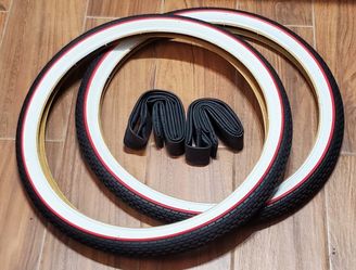 Two Bike 20" Tire Black/ Red Side Wall With Two Tubes