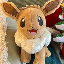 Eevee Pokémon Brown And  Cream Stuffed Animal