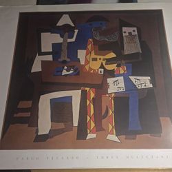 Pablo Picasso "Three Musicians" Poster 22" X 28" In VG Condition 