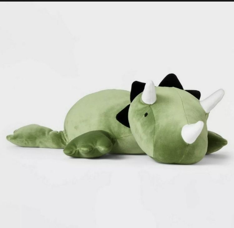 Triceratops Dinosaur Weighted Plush Throw Pillow - Pillowfort™ - IN HAND