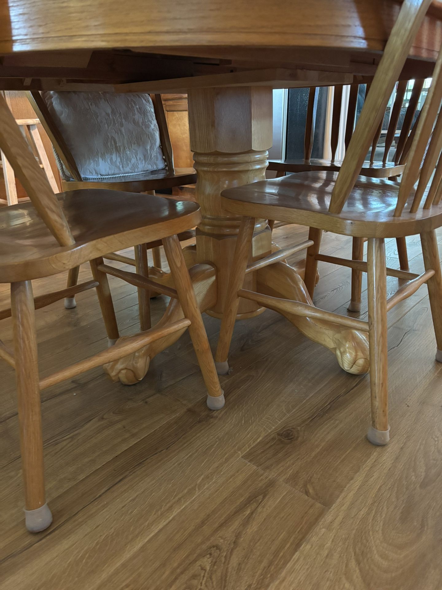 Dining Room Oak Table Four Chairs