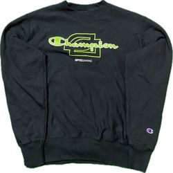 OpTic Gaming x Champion Mens Reverse Weave Crewneck Sweatshirt Black Size Medium