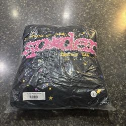 Black & Pink spider hoodie size large