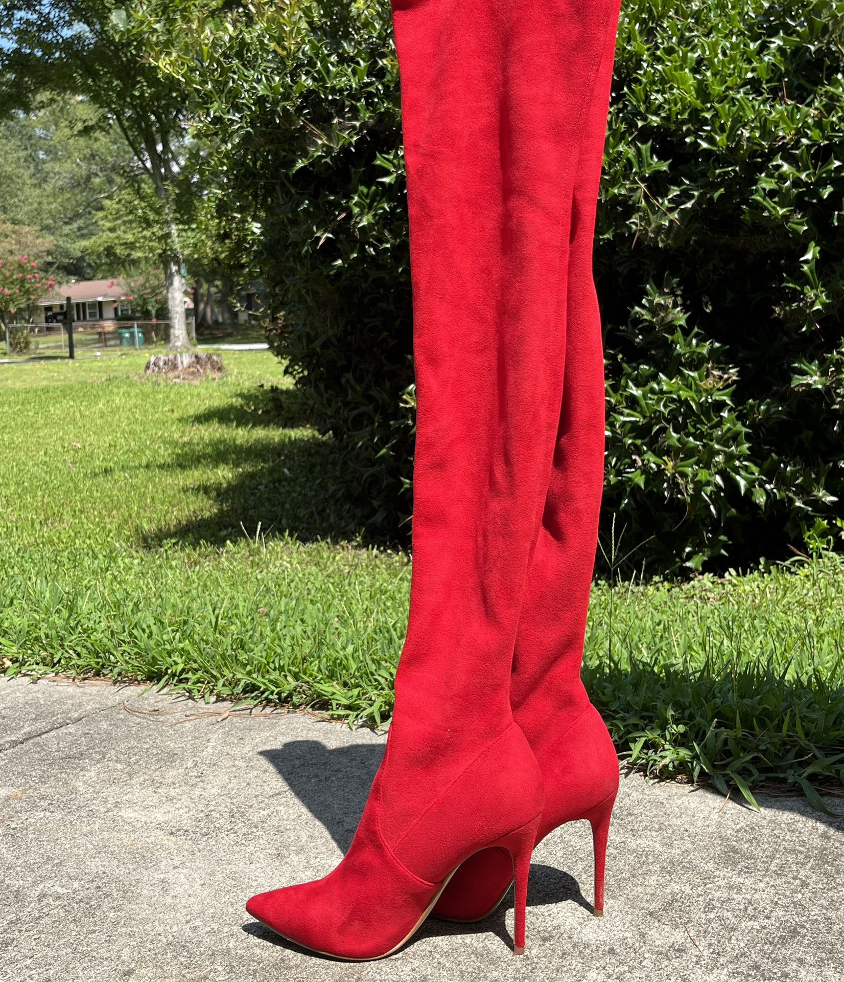 Steve Madden, Dominique Red Thigh High Boots , Size 10