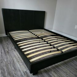  QUEEN platform bed frame come NEW IN BOX, mattress sold separately
