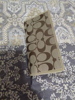 Coach check book cover i just added writing tablet $25