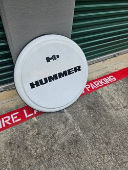 H3 spare tire cover.  White