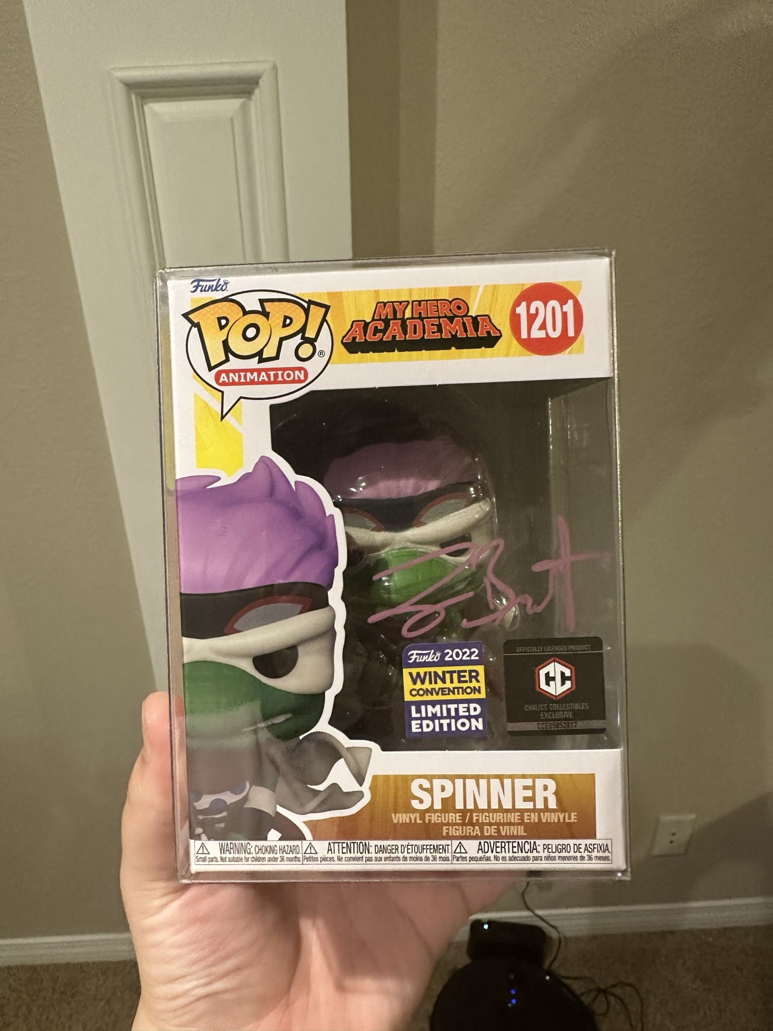 Signed And Authenticity PSA Card Spinner Funko Pop