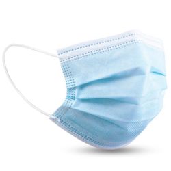 50 Pcs Of Blue Disposable Face Masks | Protective 3-Ply Breathable Comfortable Nose/Mouth Coverings