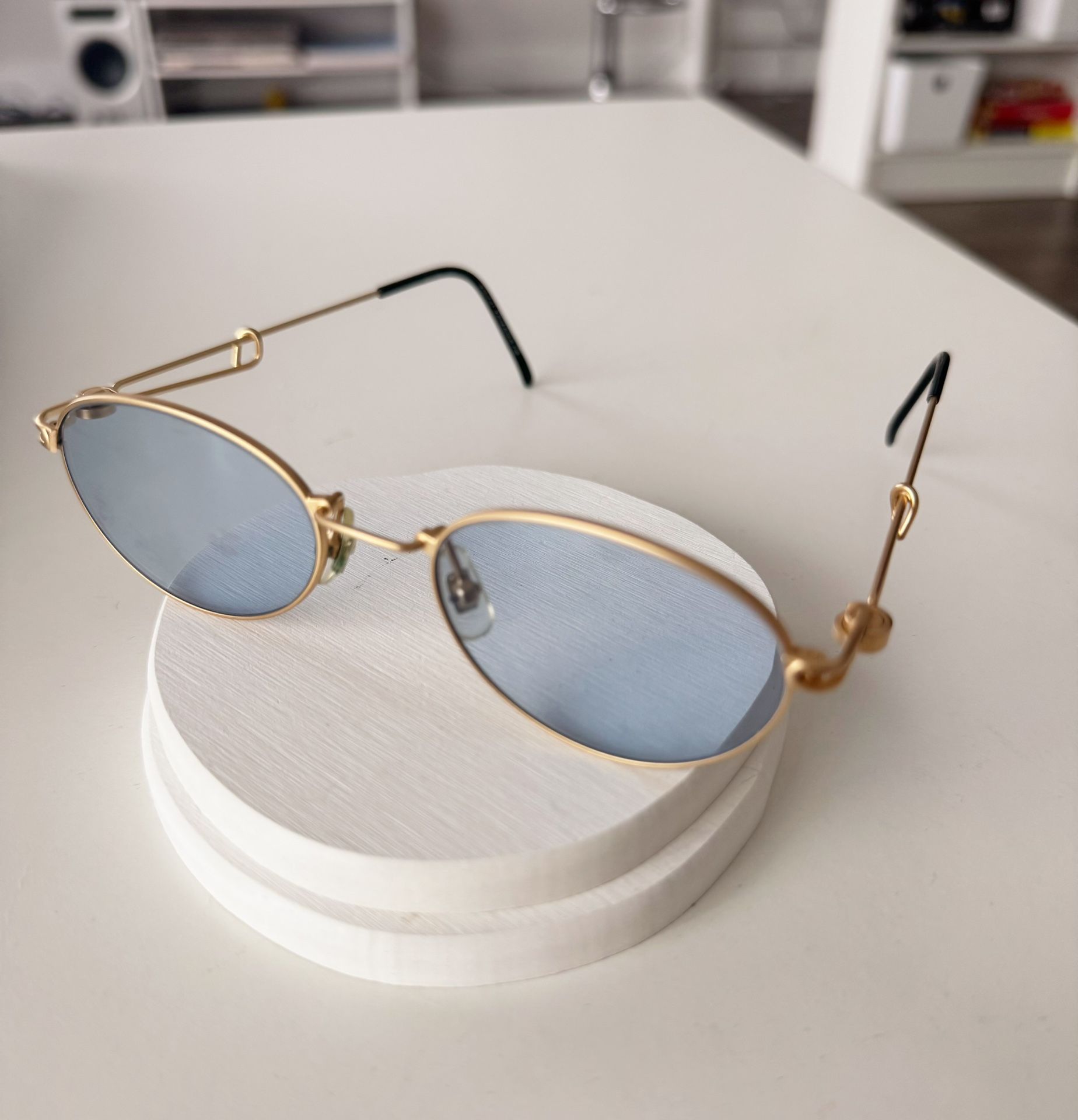 Vintage Yohji Yamamoto 4112 Luxury Gold Plated Sunglasses In Gold Finish