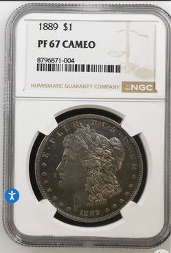 1889 Morgan Dollar NGC PF 67 Cameo