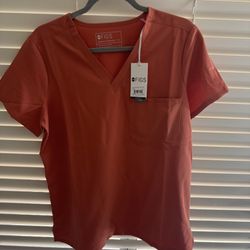 FIGS Medium Women Catarina Spiced Cider Scrub Top