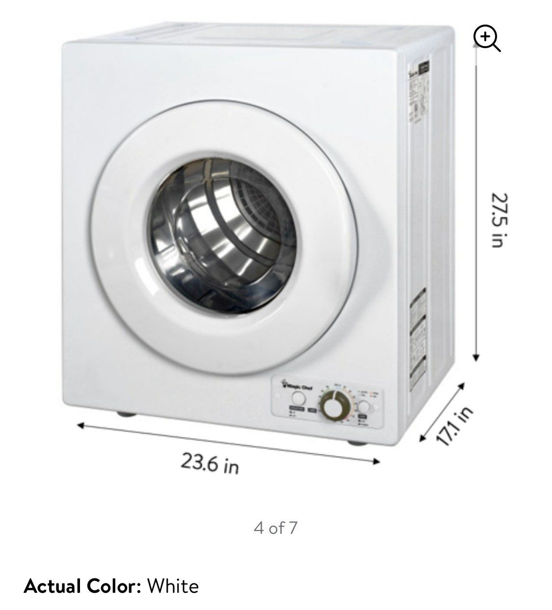 Magic chef 1.6 cu ft topload compact washer and Dryer 2.6 cu ft