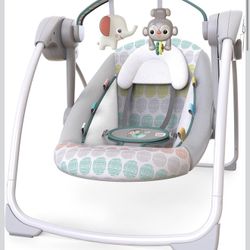 Bright Starts Portable Automatic 6-Speed Baby Swing