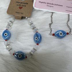 Evil Eye Bracelet And Chain