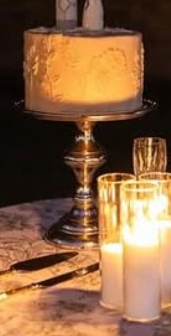 Silver Cake Dessert Stand 