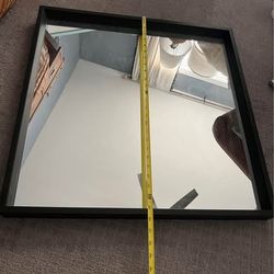 Black square mirror