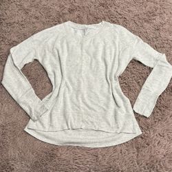 Athleta Women Light Gray Studio Cinch Sweater 