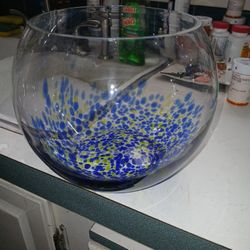 10" Round Goldfish Bowl, vintage