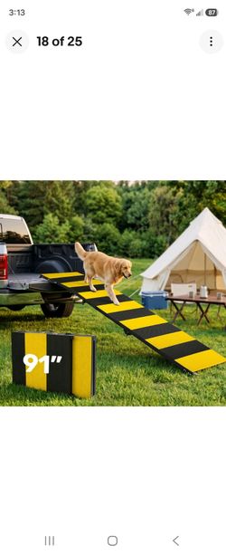 Brand new ✅️91" Extra Long Collapsible Pet Ramp W/ Non-Slip Surface Portable for SUV,Truck.