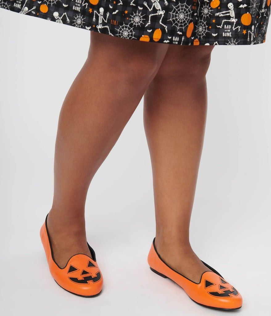 Strange Cvlt Cult YRU Women's 9 Jack o Lantern Flats Shoes 