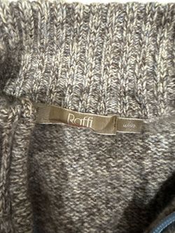 Raffi Gray Knit Sweater Size M
