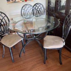 Heavy Dinner Table And Fourth Chairs