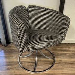 Mid century Modern Houndstooth Club Chairs 