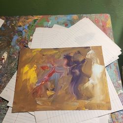 Abstract Expressionist Oil Painting