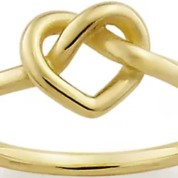 James Avery 14K Gold Delicate Heart Knot Ring Size 6