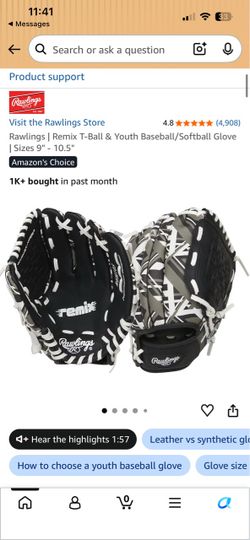 Little kids baseball glove