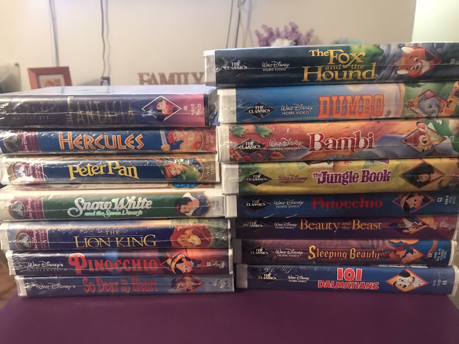 14 Sealed Walt Disney VHS Movies
