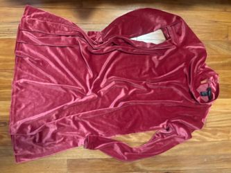 Red Velvet Long Sleeve Dress