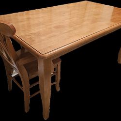 Hardwood Dining Table with Four Chairs.