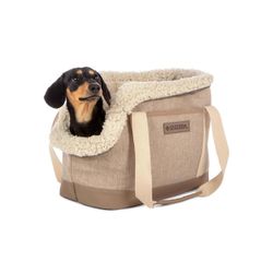 Sherpa Tan Luxe Tote Fashionable Pet Carrier