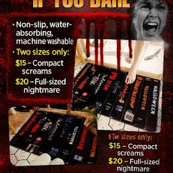 VHS Horror Themed Hallway Rug Bath Mats