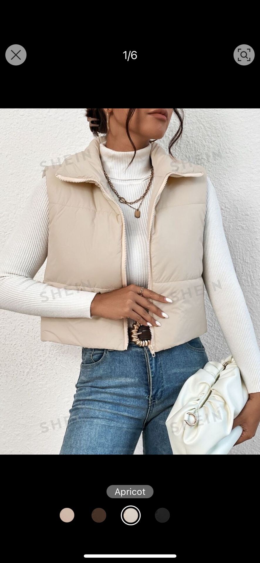 New Cropped Puffer Vest