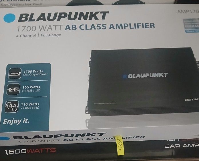 Blaupunkt 1700 Watts 4 Channel Amplifier Brand New In The Box