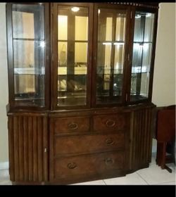 Solid wood dining room cabinet