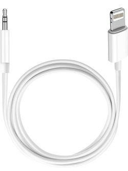 iPhone AUX Cord,Lightning to 1/8 Inch Audio Cable,3.3ft, Headphone Jack Adapter Male Aux Stereo Audio Cable Compatible for iPhone 14/13/12/11/XR/X/8/7