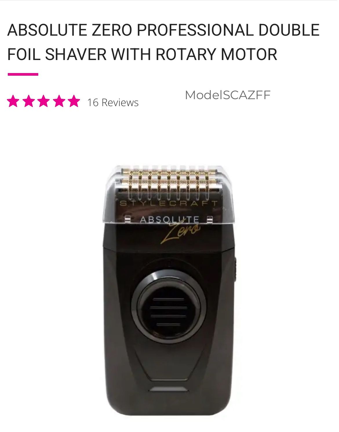 S|C Style craft Absolute love Foil Shaver And Trimmer Brand New In Sealed Box