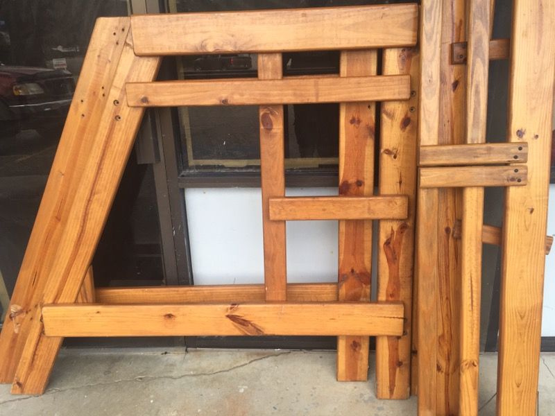 Full/Twin Wood Bunk Bed with Mattresses for Sale in Spartanburg, SC